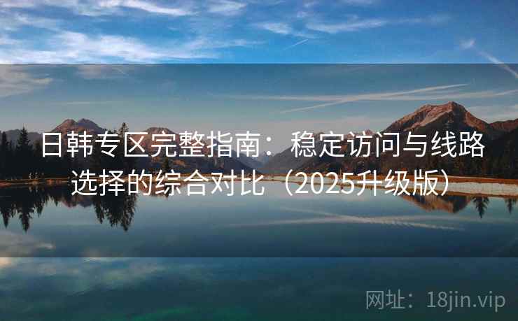日韩专区完整指南：稳定访问与线路选择的综合对比（2025升级版）
