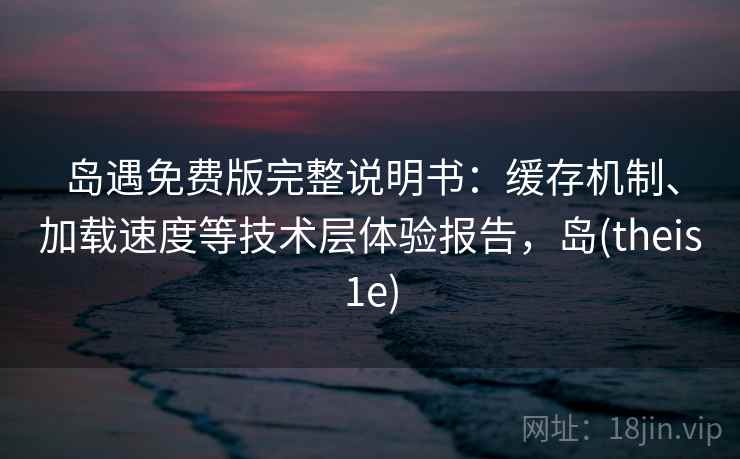 岛遇免费版完整说明书：缓存机制、加载速度等技术层体验报告，岛(theis1e)