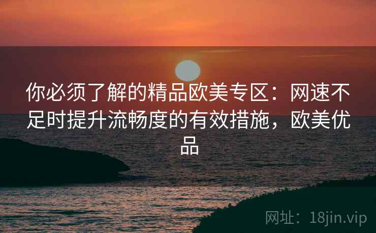你必须了解的精品欧美专区：网速不足时提升流畅度的有效措施，欧美优品
