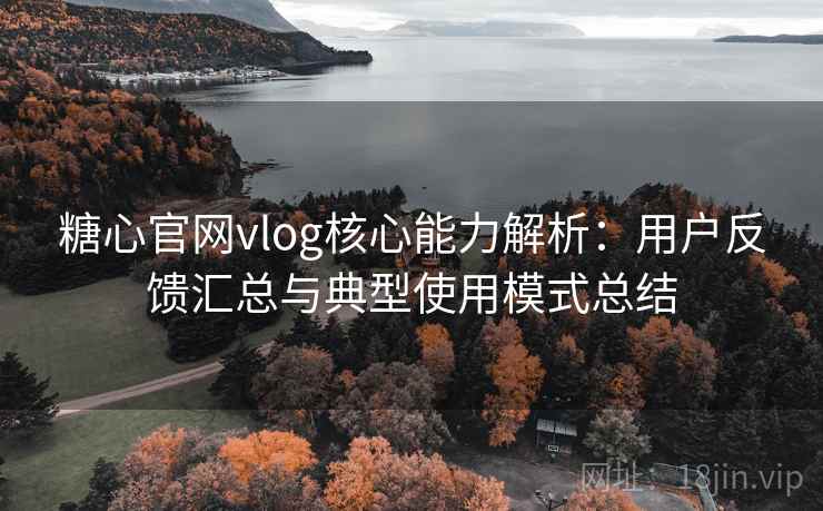 糖心官网vlog核心能力解析：用户反馈汇总与典型使用模式总结