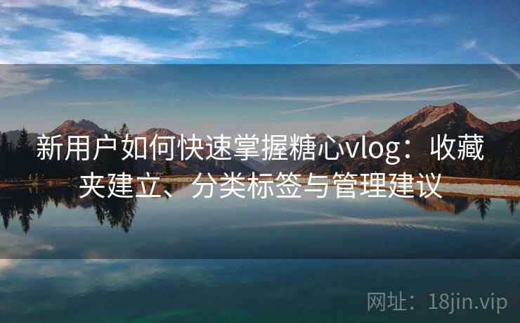 新用户如何快速掌握糖心vlog：收藏夹建立、分类标签与管理建议
