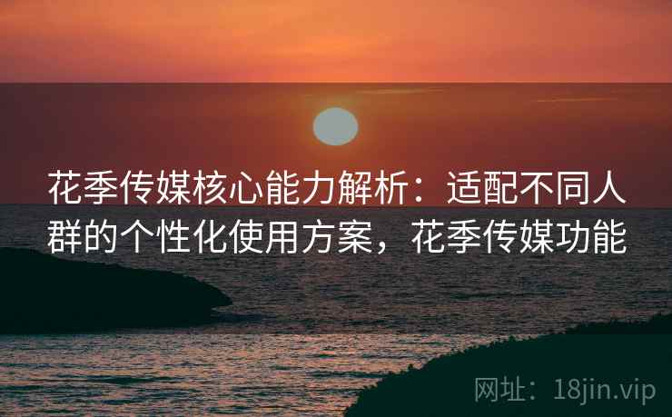 花季传媒核心能力解析：适配不同人群的个性化使用方案，花季传媒功能