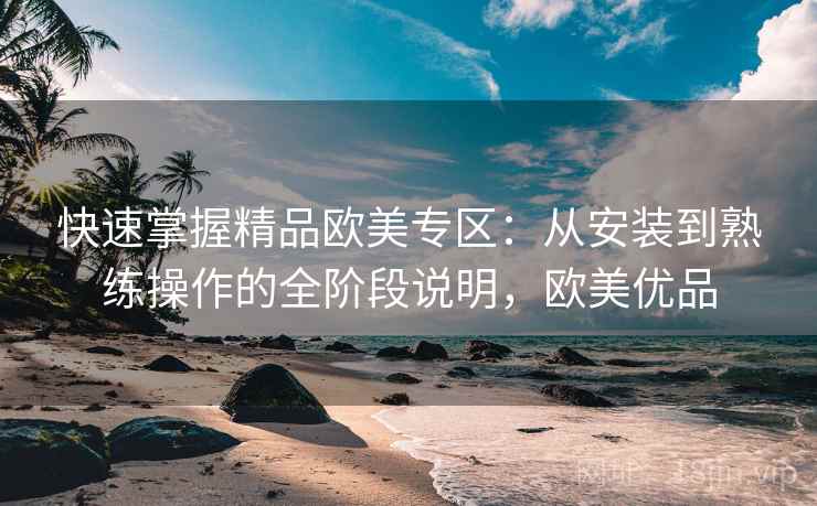 快速掌握精品欧美专区：从安装到熟练操作的全阶段说明，欧美优品