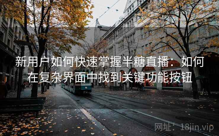 新用户如何快速掌握半糖直播:如何在复杂界面中找到关键功能按钮 新用户如何快速掌握半糖直播:如何在复杂界面中找到关键功能按钮