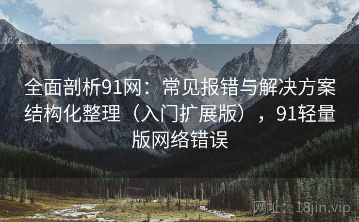 全面剖析91网:常见报错与解决方案结构化整理(入门扩展版),91轻量版网络错误 全面剖析91网:常见报错与解决方案结构化整理(入门扩展版),91轻量版网络错误