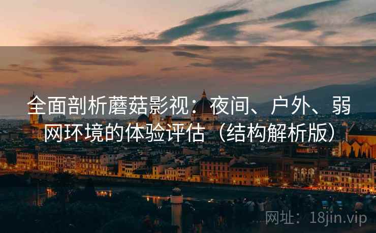 全面剖析蘑菇影视:夜间、户外、弱网环境的体验评估(结构解析版) 全面剖析蘑菇影视:夜间、户外、弱网环境的体验评估(结构解析版)