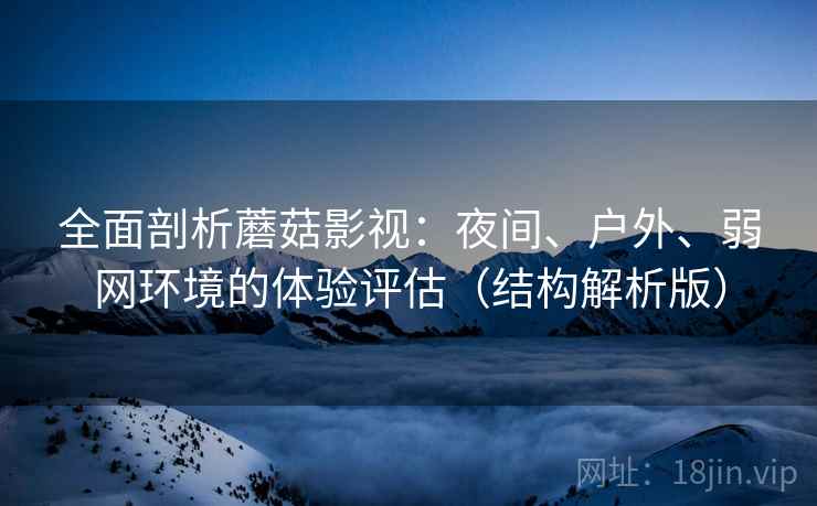 全面剖析蘑菇影视：夜间、户外、弱网环境的体验评估（结构解析版）