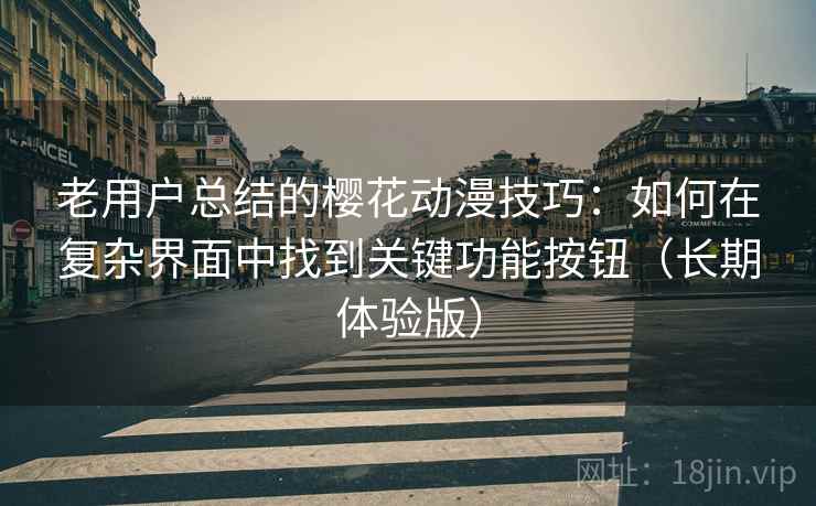 老用户总结的樱花动漫技巧：如何在复杂界面中找到关键功能按钮（长期体验版）